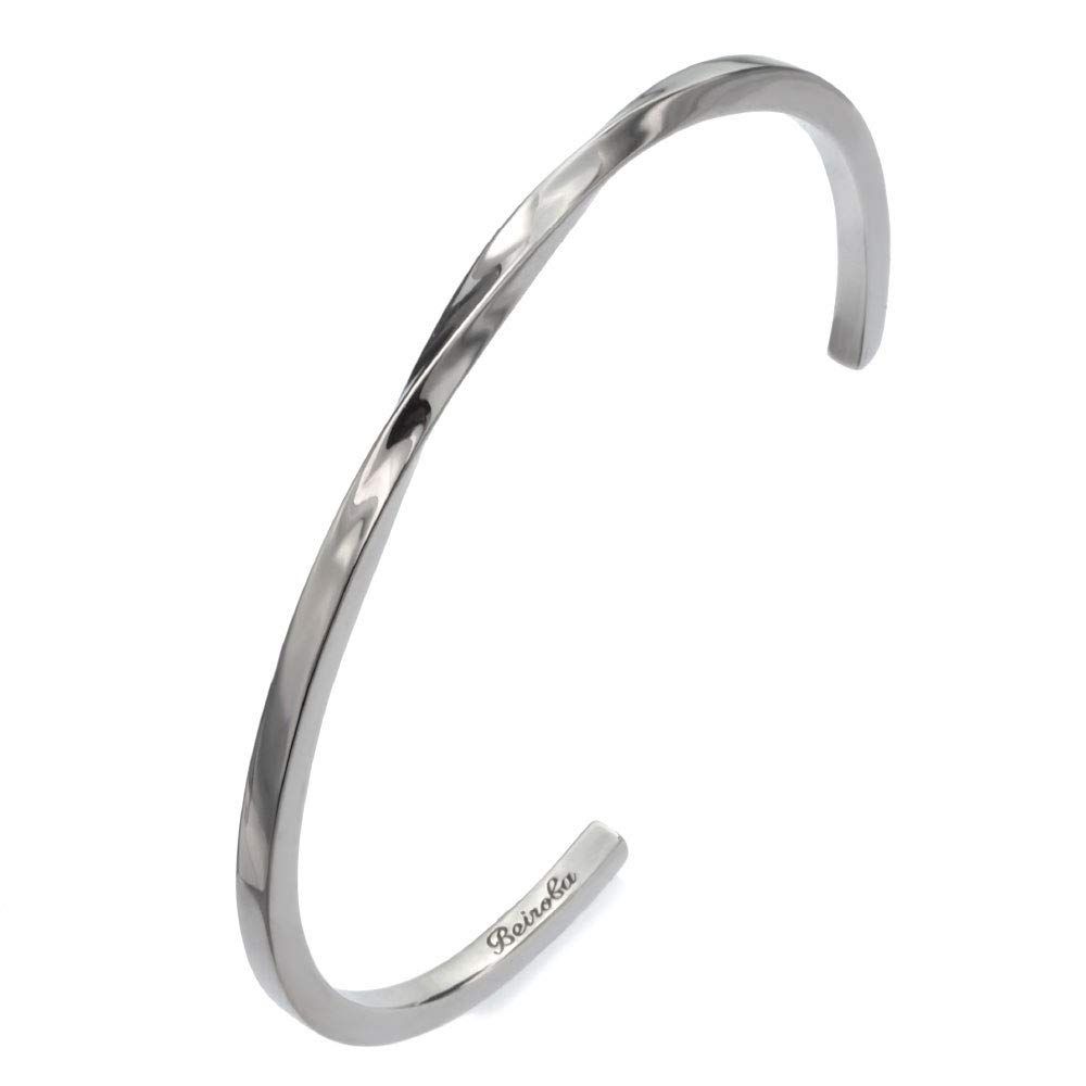 [2PIECES] beiroba0015 【ブランド名 シルバーアクセサリー バングル メンズ シンプル ブランド