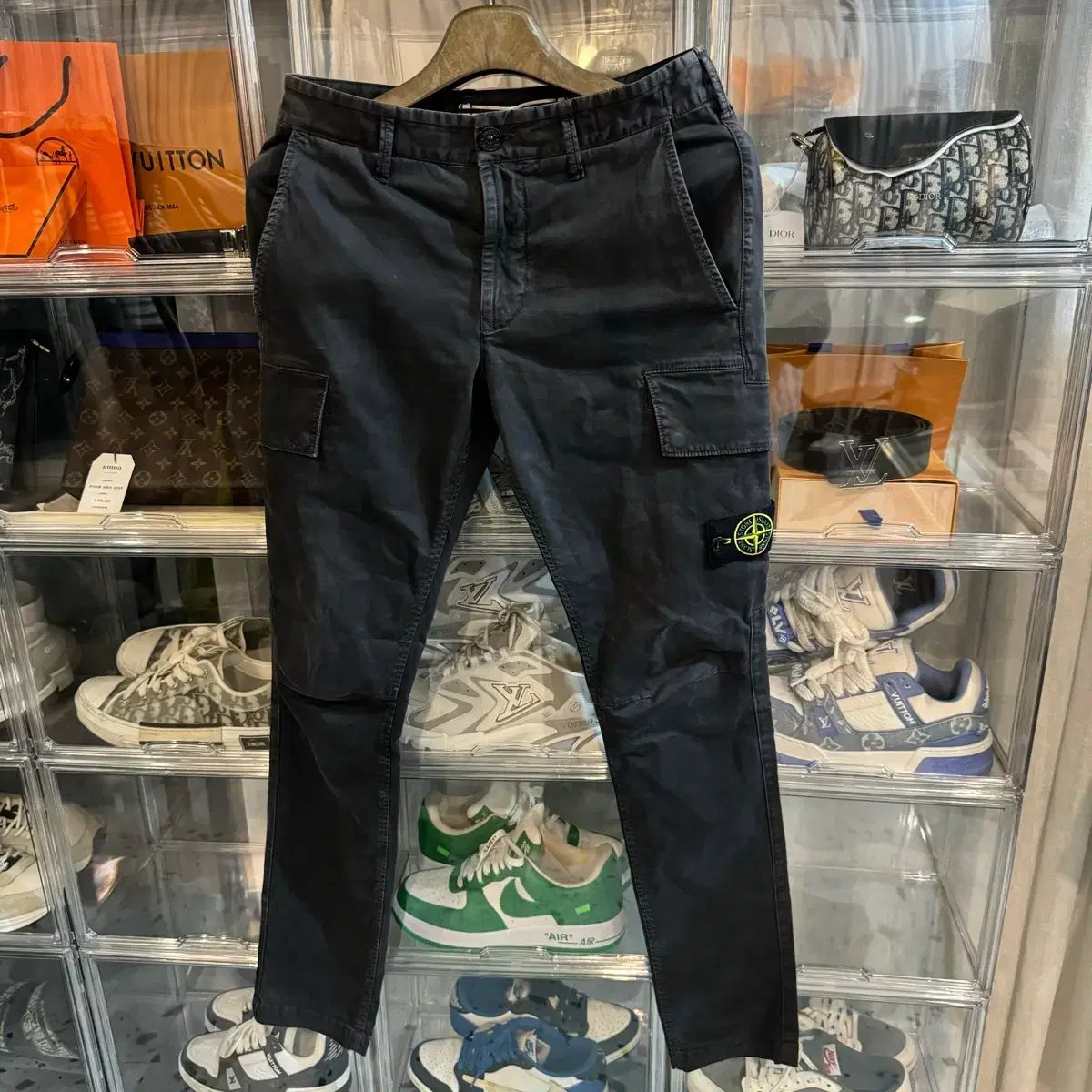 正規品/29サイズ 22ss STONE ISLAND ストーンアイランド ウォッシュ カーゴ ズボン