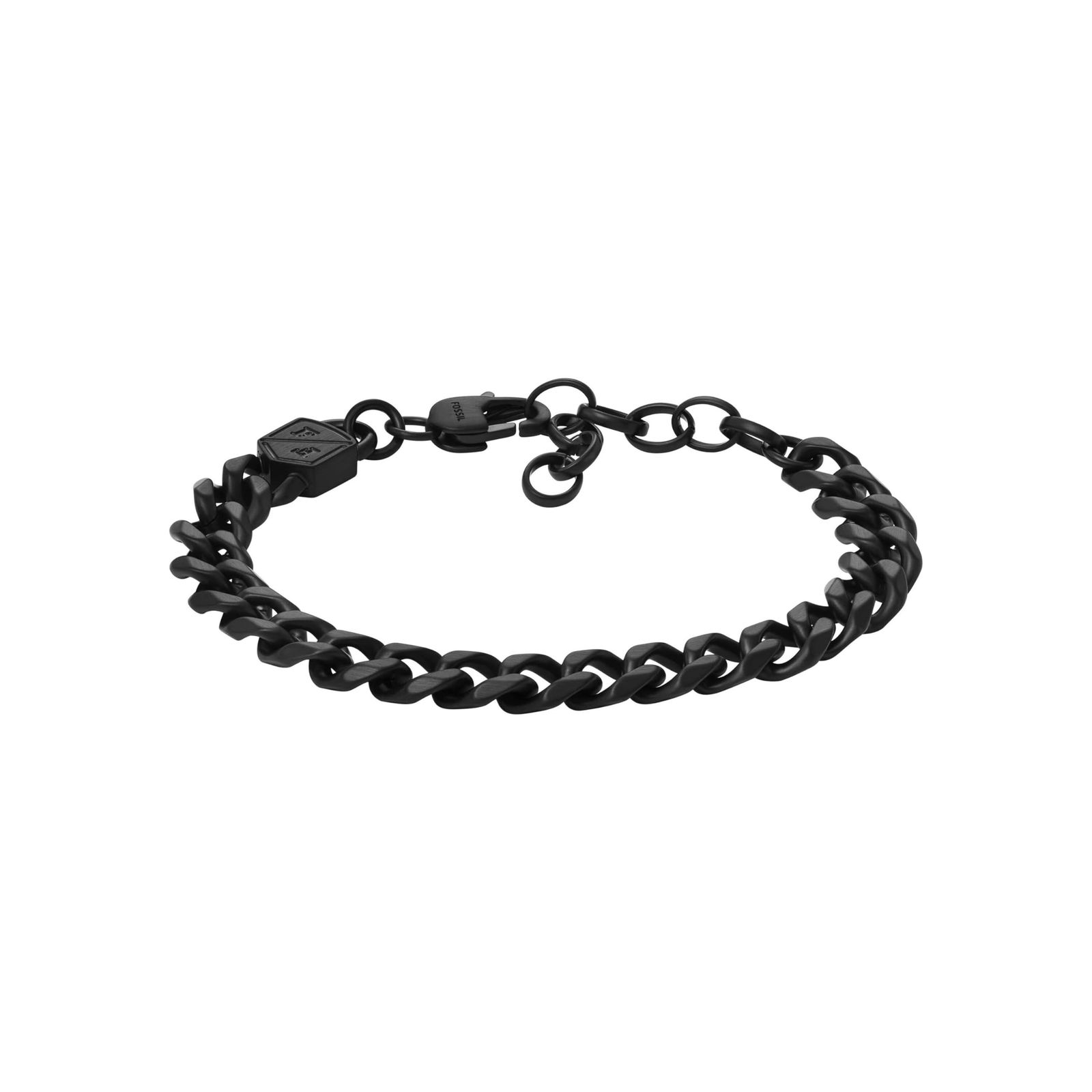 [フォッシル] メンズ BOLD CHAINS ブラック ステンレススチール チェーンブレスレット、JF04634001