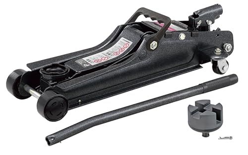 BAL(大橋産業) 車用 油圧 フロアージャッキ 2t ローダウン車 【最高値 85mm 最低値 370mm】アダプター付属 スローダウン機構 軽自動車 小型車 乗用車 No.7802kk