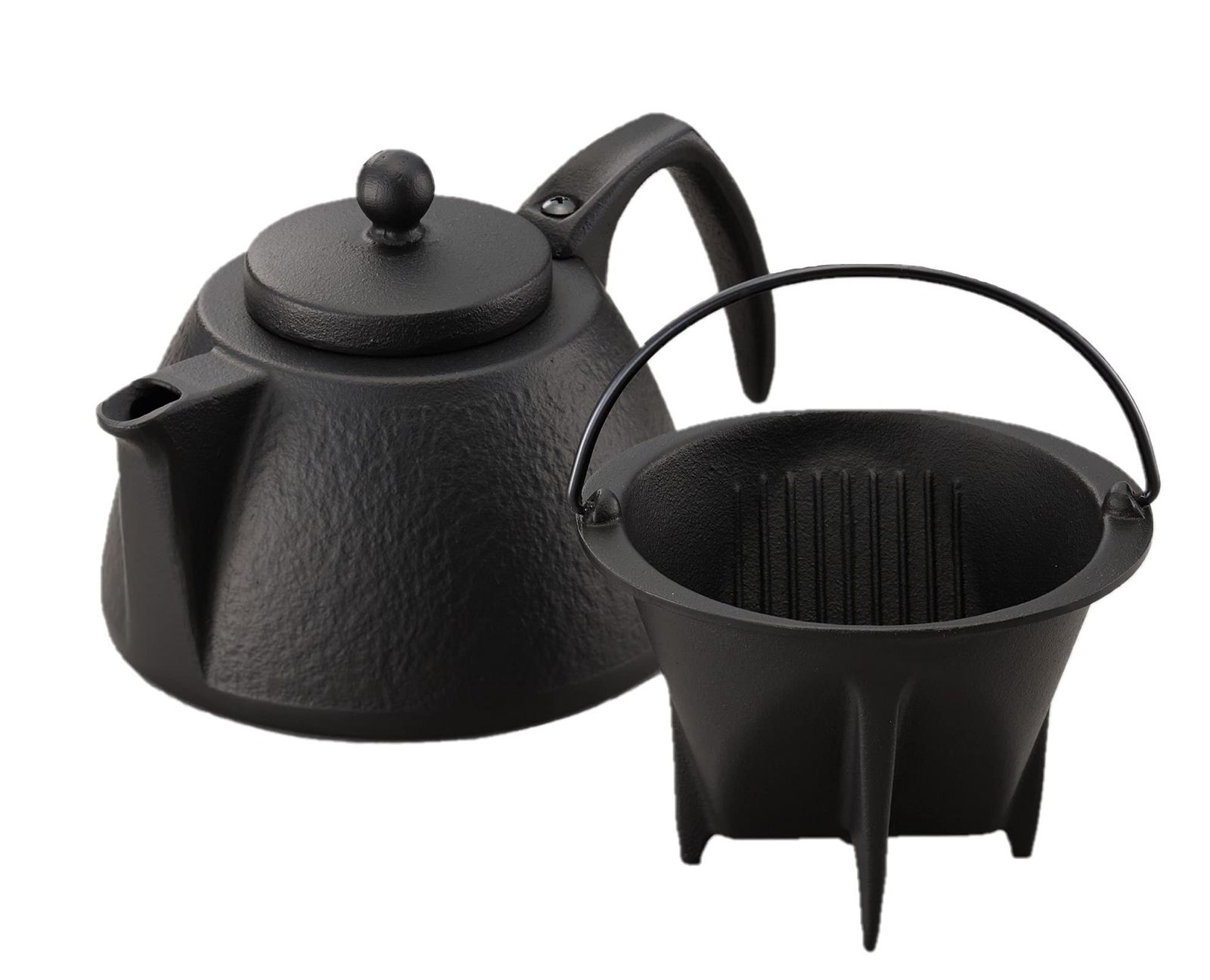 岩鋳 Iwachu コーヒーポットセット ブラック 0.75L IH対応 南部鉄器 12361kk