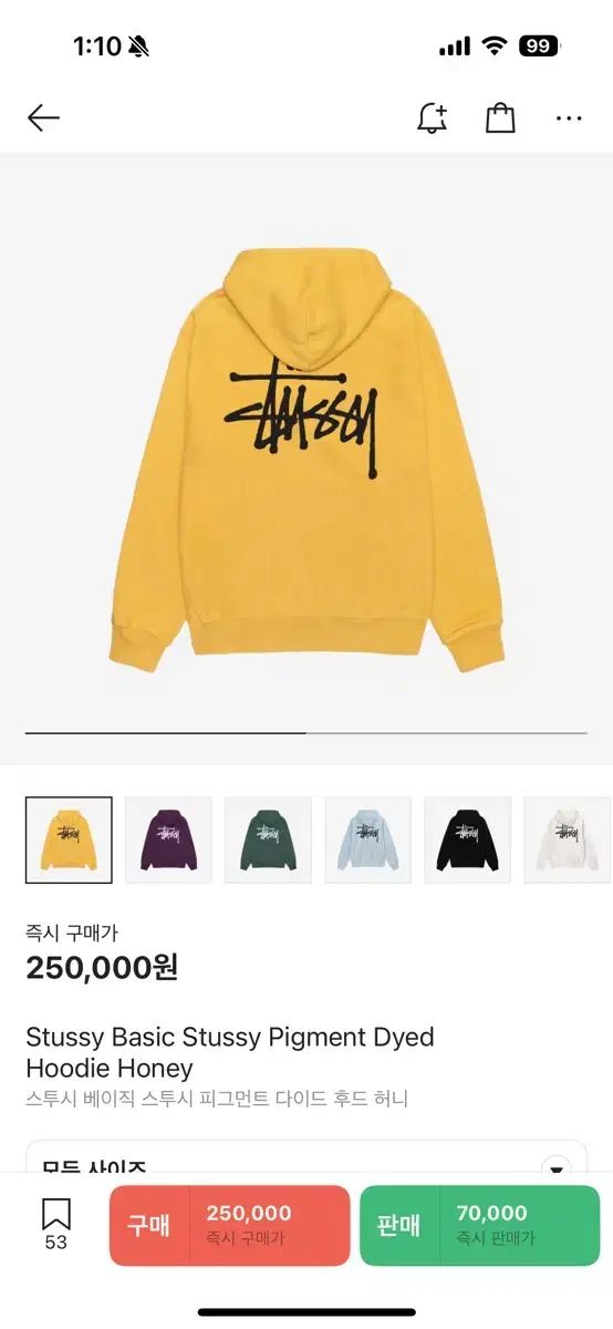 STUSSY WHO フーディー ベーシック ピグメント ダイ ダイフッド HER ハニー