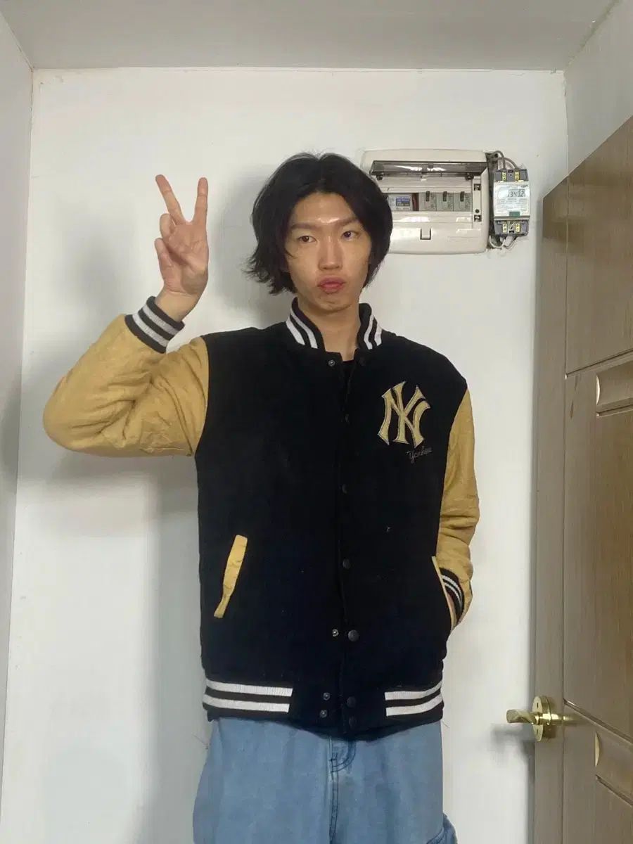 MLB オールドスクール スタジャン ジャケット アウター M