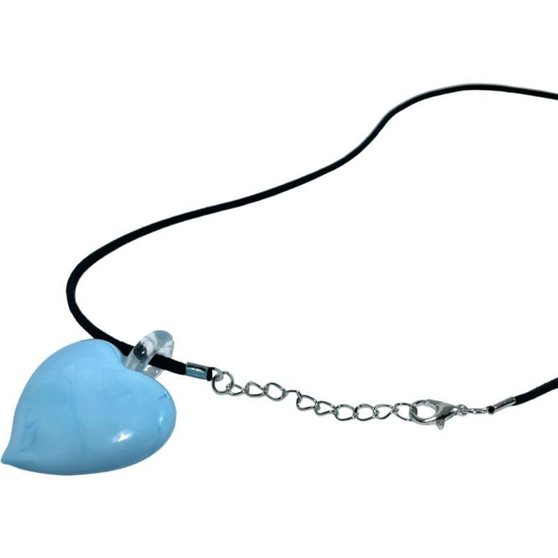 【 Italy beautiful accessory 】ベネチアンガラス ハート型 レディース チョーカー ネックレス/イタリア ムラーノ ガラス 輸入品/murano glass [並行輸入品]