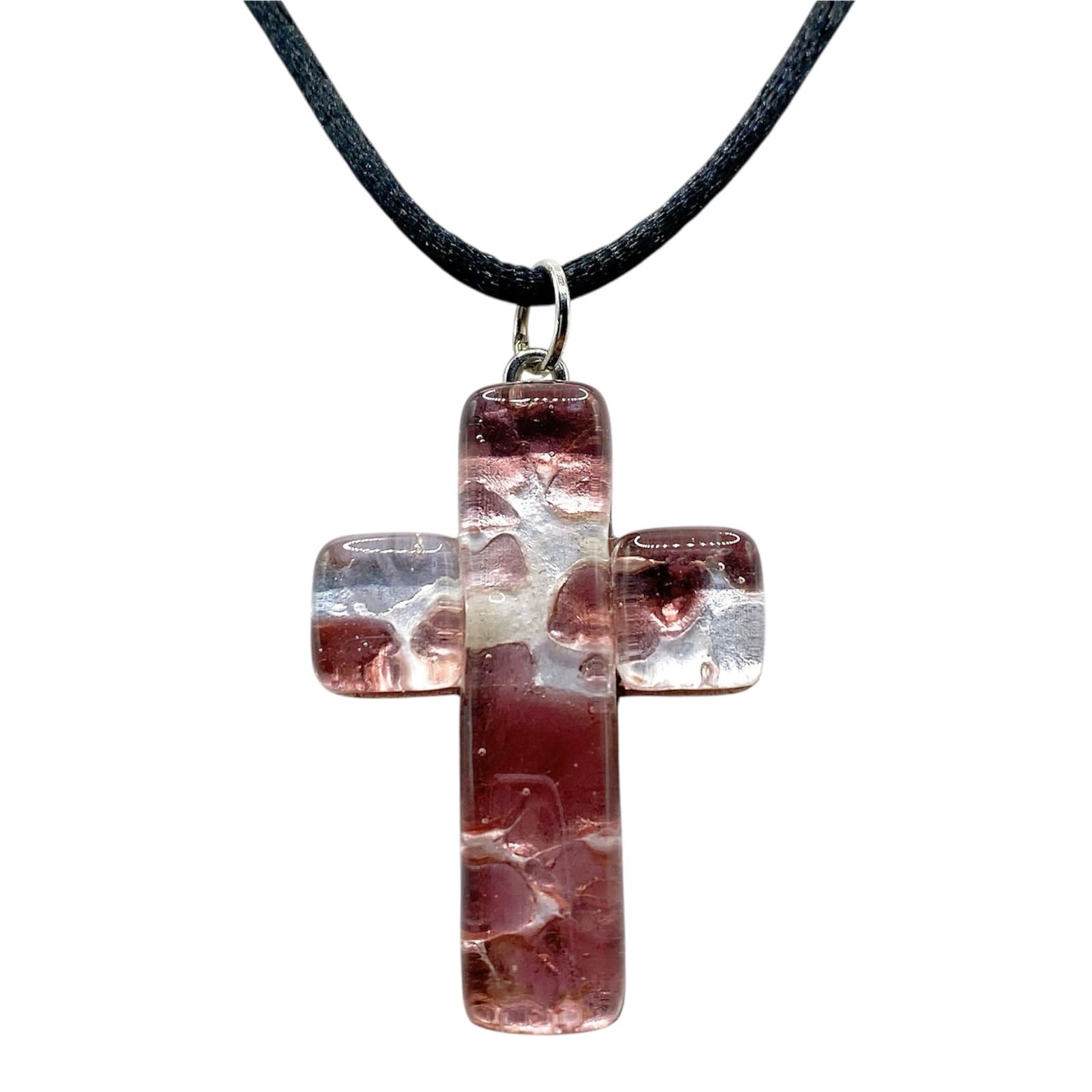 【 MURANO GLASS 】 イタリア ベネチアンガラス 十字架 クロス ガラス チョーカー ネックレス/レディース ファッション アクセリー/輸入 品 [並行輸入品]