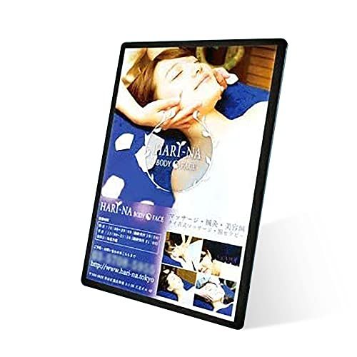 [天通ライト]看板 LED看板 W590×H840mm LEDポスターパネル A1 薄型 ブラック 光るポスターフレーム 電飾看板 バックライト ライトパネル 卓上 壁掛け ライティングボード 軽量 店舗看板 掲示 屋内 light 発光 ア dd6275b8