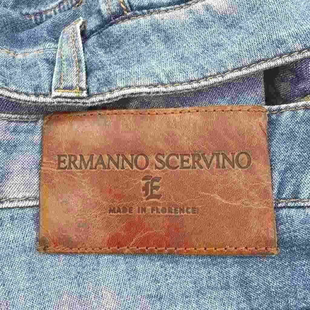 エルマノシェルビーノ ERMANNO SCERVINO デニム ジーンズ 44 青 ブルー