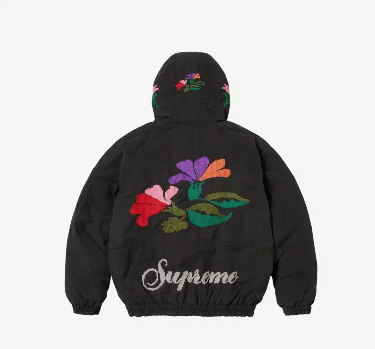 Supreme ニードル POINT フード ジャケット ブラック - メルカリ