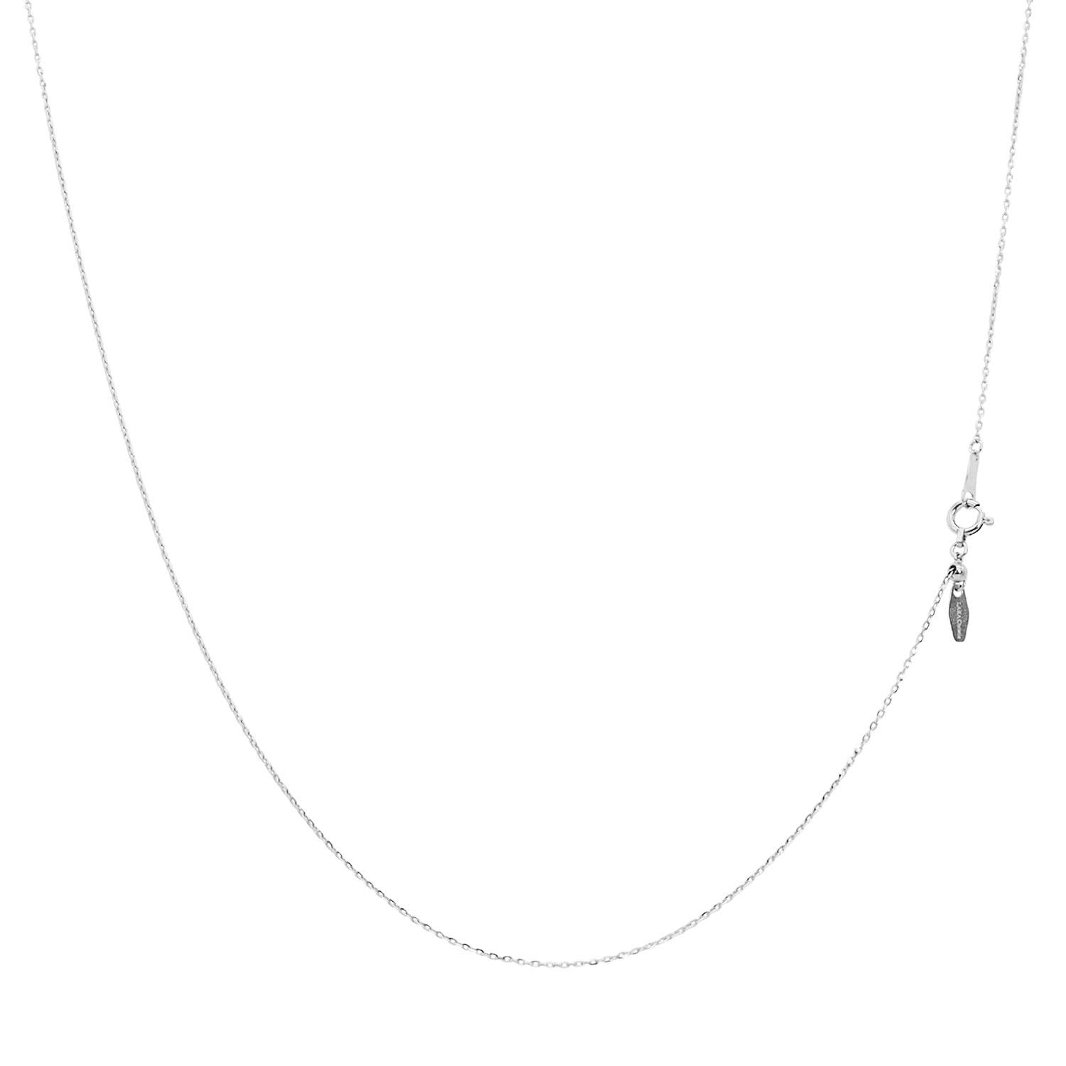 [ララクリスティー] プラチナ チェーン ネックレス Pt850 シャインカットアズキ 幅0.8mm 約1.42g 最長45cm 長さ調整可能 lc97-0067