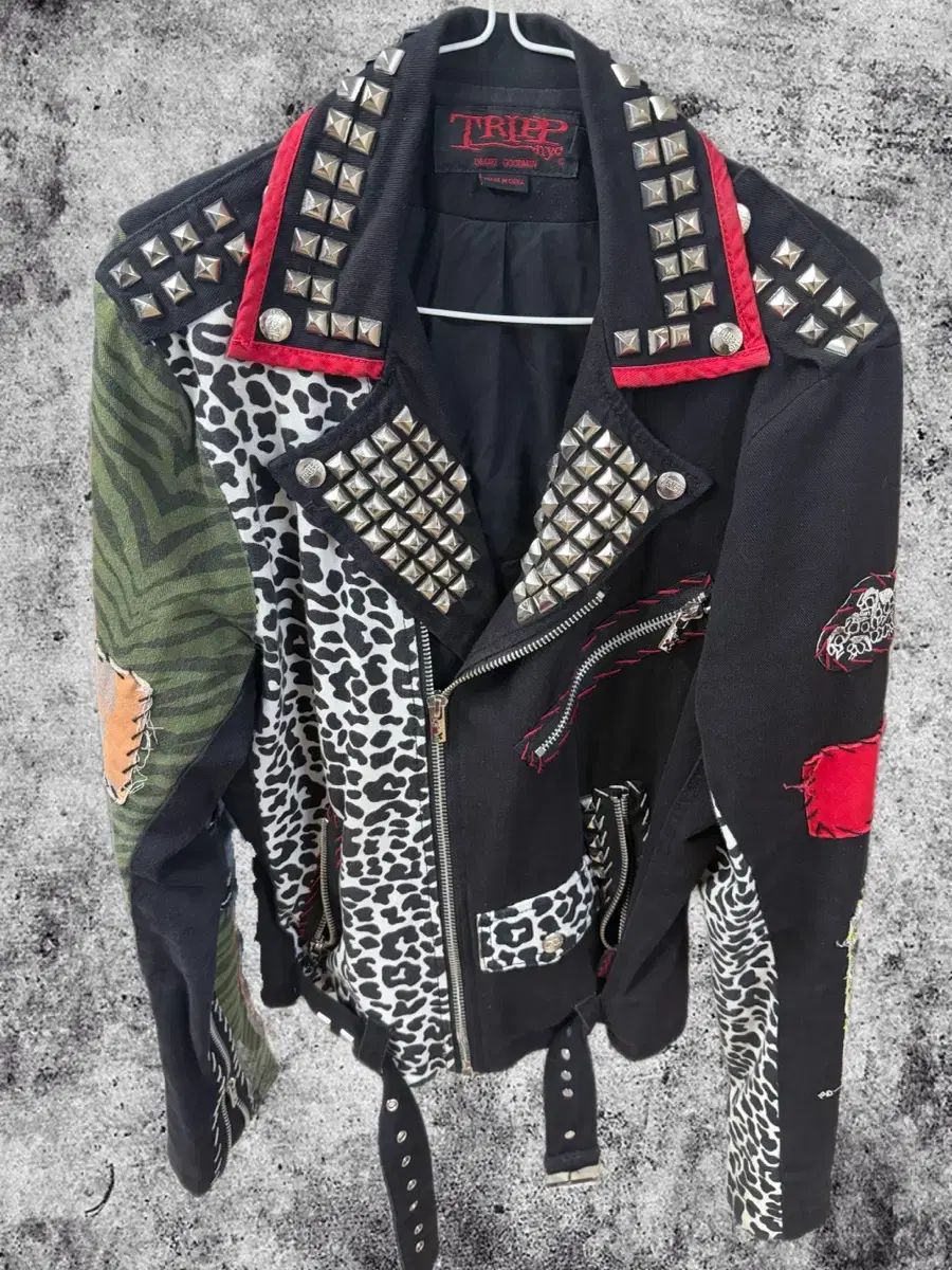 Tripp NYC スタッズ パッチワーク ジャケット
