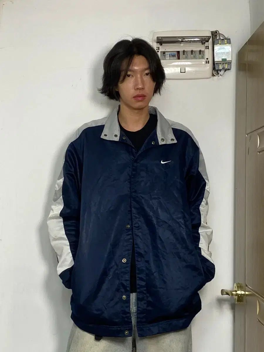 NIKE ダークネイビー コーチジャケット XL
