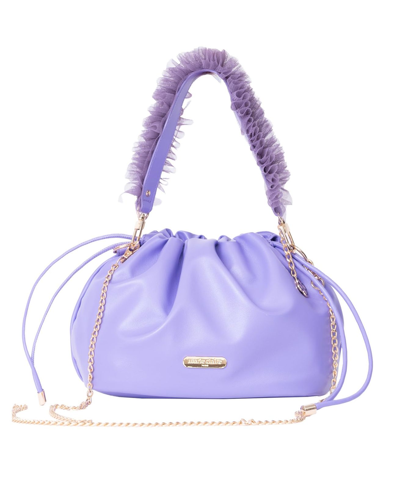 【EC別注】Marie Claire Paris/マリクレール パリ ブランド チャーム付き ドロスト チェーン付き 2WAY ショルダーバッグ ハンドバッグ mcg1002
