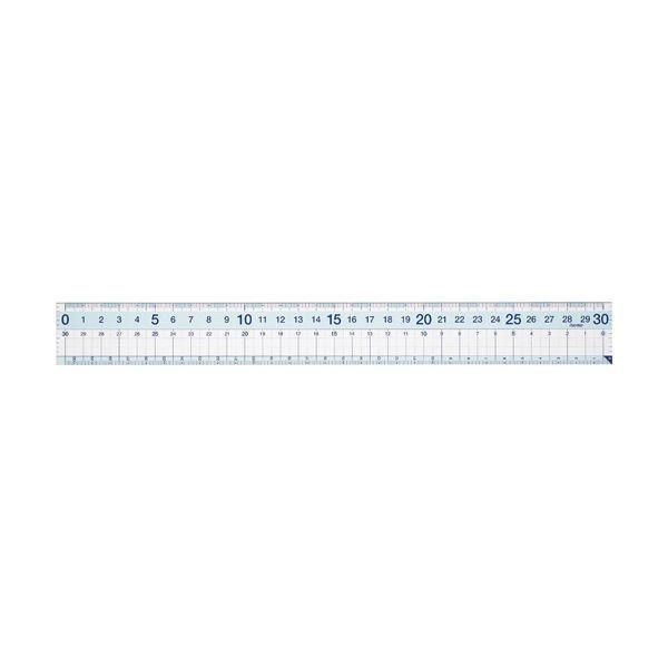 (まとめ) レイメイ藤井 StudyMate先生おすすめ 直定規(すべり止め加工付) 30cm APJ257 1個 〔×50セット〕