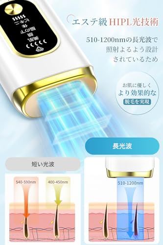 ☆新品☆脱毛器 VIO対応 【HIPL・サファイア冷却技術でほぼ無痛】 光脱毛器 メンズ レディース 髭 最大出力21J 照射回数無制限 5つのモード 手動/自動照射切替 美肌 顔 体 全身対応 光美容器 家庭用 保護眼鏡付き ギフト お祝い 00c7eab6｜詳細画像