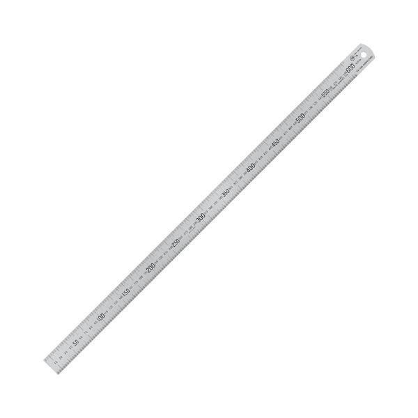 (まとめ) コクヨ ステンレス直定規 C型 JIS1級 60cm TZ-1345 1個 〔×4セット〕