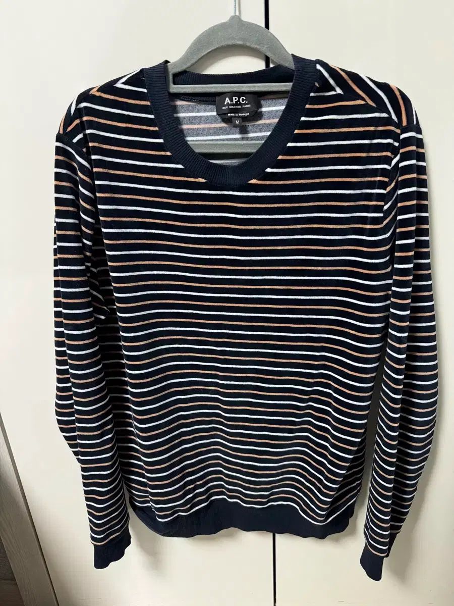 A.P.C. アーペーセー ツアーベルベット ストライプ ニット