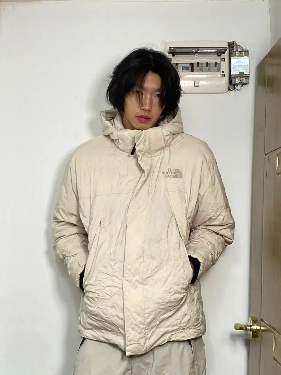 THE NORTH FACE ザノースフェイス ドライベント 白 アイボリー ダウン L