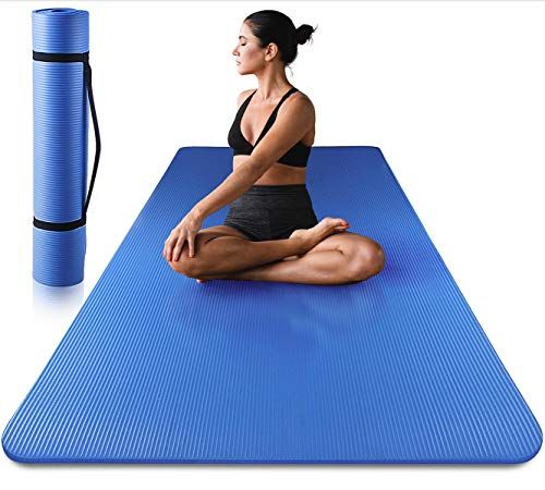 特大トレーニング用マット 80cm×185cm 極厚 15mm / 10mm 幅広 ヨガ ピラティス ストレッチ エクササイズ★ c4c085d8