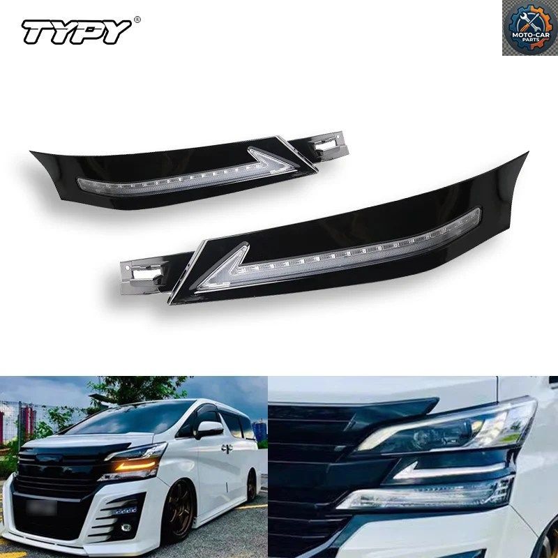 車用LEDデイタイムランニングライト12Vデイライトトヨタヴェルファイア2016-2020イエローターンシグナルデイタイムランニングヘッドランプ 21,896円