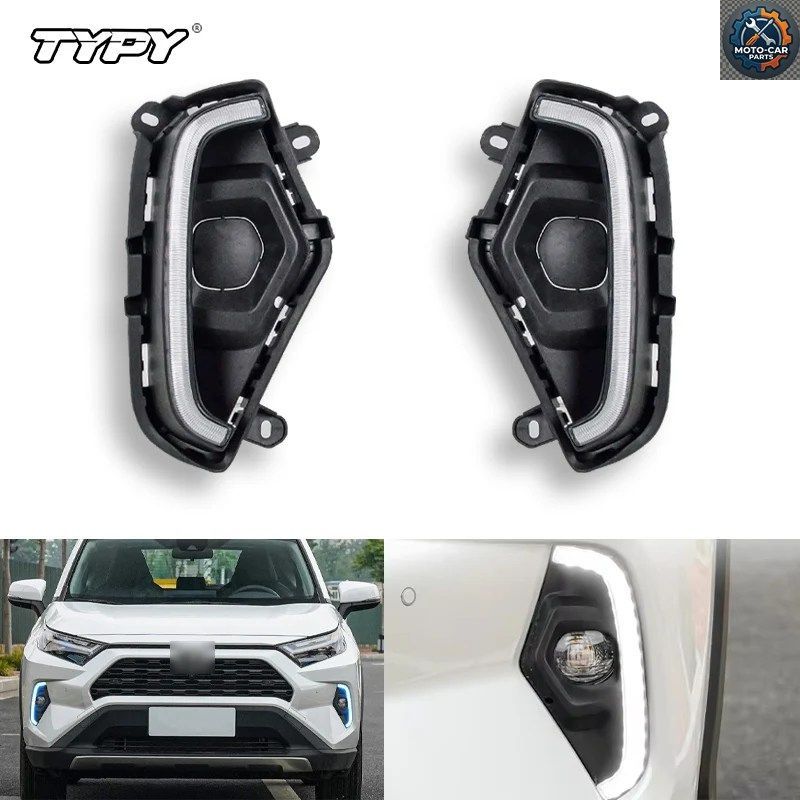 トヨタ RAV4 2023 用 フロントフォグランプカバー 2個セット ホワイト LED デイタイムランニングライト ダイナミックターンシグナルインジ 20,434円