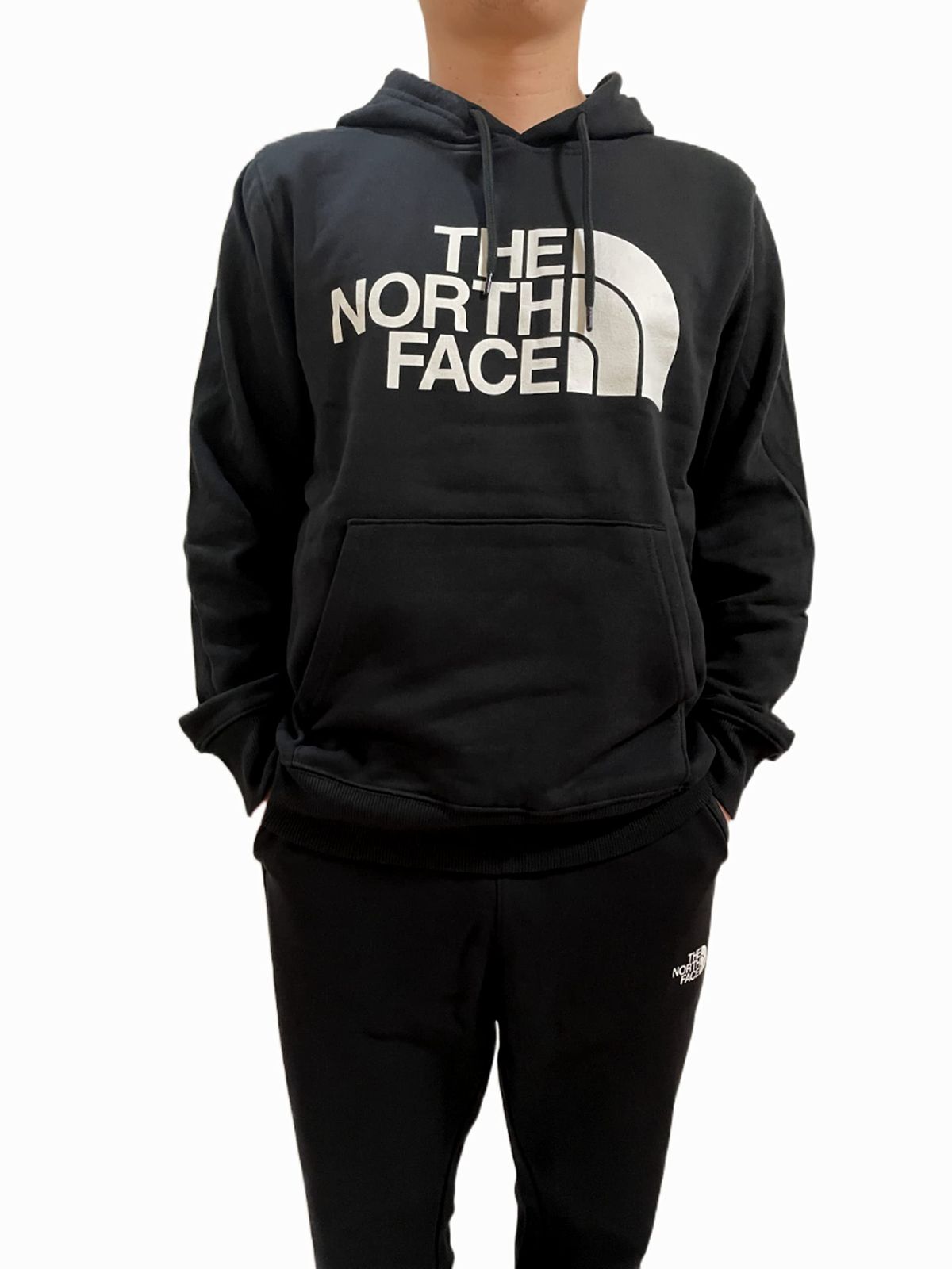THE NORTH FACE(ザ・ノース・フェイス) M HD PO HOODIE TNF BLACK ハーフドーム フロント ロゴ フーディー 米国正規品 メンズ 裏起毛 プルオーバー パーカー スウェット 海外モデル トレーナー ウ [ブラック] [XL]