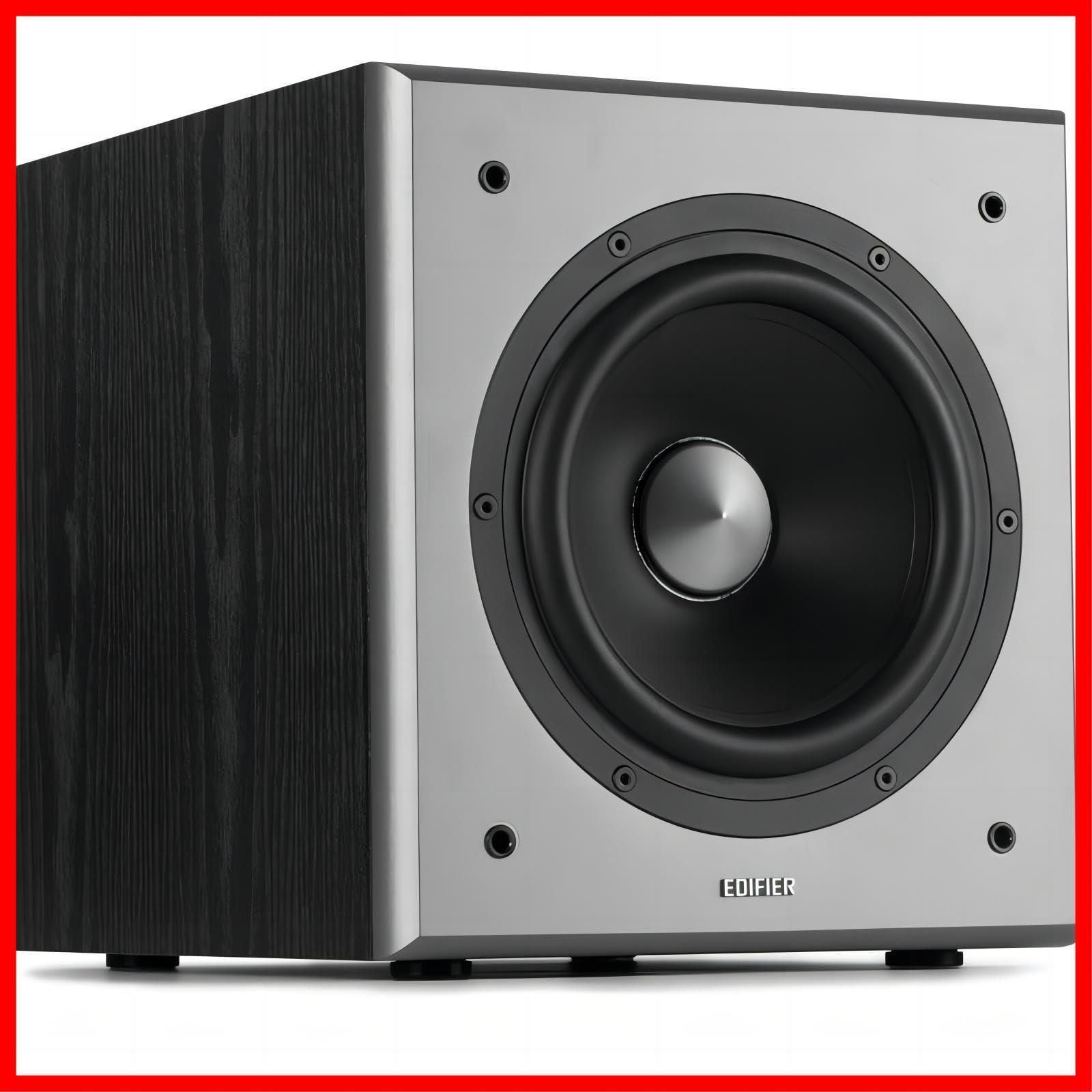 【特価商品】38Hz-160Hz｜0°/180° 位相制御｜3.5mm AUX/RCA接続（ケーブル同梱）｜ アンプ内蔵 Edifier 全系列 M90 Edifier M60 MR3 MR4 サブウーファー MR5 G2000 G2000Pro 70W G1