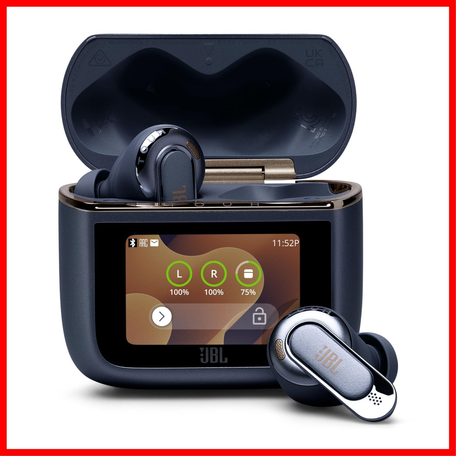 【在庫処分】/JBLTOURPRO3BLU bluetooth/ハイブリッドノイズキャンセリング/ハイレゾワイヤレスLDAC/デュアルドライバー/マルチポイント/防塵・防水/ワイヤレス充電対応/スマートタッチディスプレイ搭載/ネイビー ワイヤレスイヤホン 3 27,300円