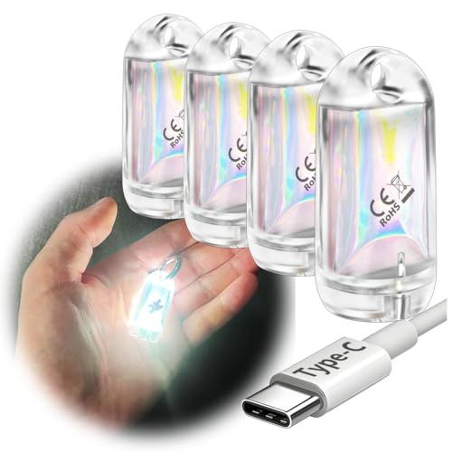 DOKEEP 超ミニ LEDライト 4個セット 超軽量 11g USB-C充電式 EDC 高輝度 ミニ 懐中電灯 ポケットライト 防水 ミニ投光器 点灯3~50時間(沖縄・離島の方発送不可）) 3090dafd 5,054円