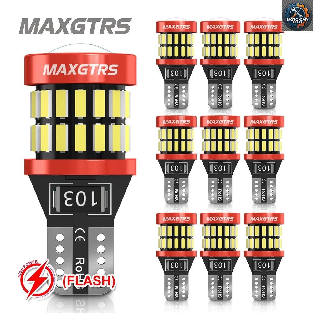 10個入り T10 ストロボ点滅 194W5W 36個のLED 3014SMD T10 LED 持続発光+ストロボ点滅 2つの動作モード カーライトバルブ