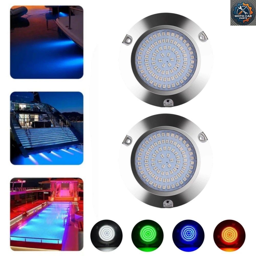 2個入りボートライト水中マリンライト潜水艇セーリングボートスピードボート90LED 12V 24V 60Wステンレススチールトランサムライト