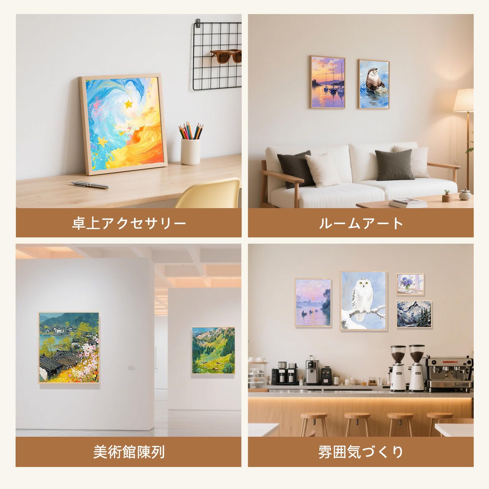 HANSILK キャンバス 木製額縁 張りキャンバス F3 キャンバスボード