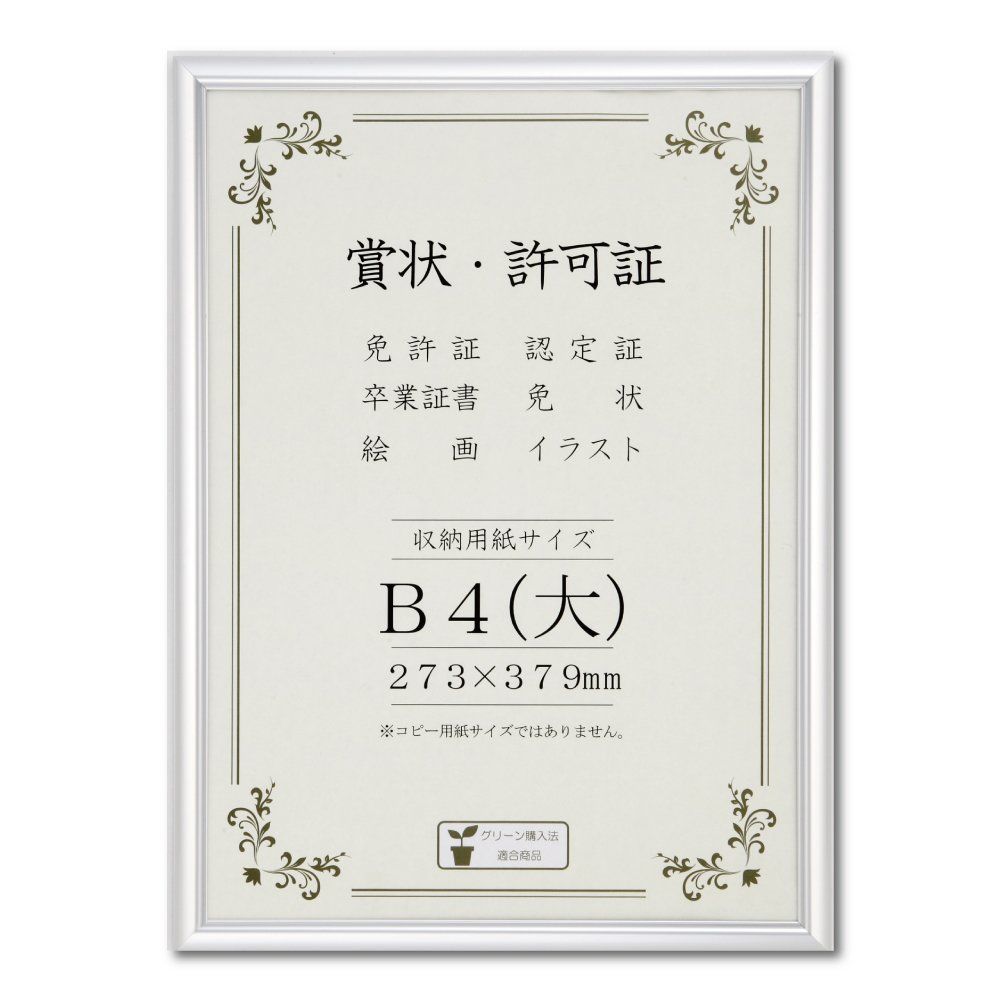 大仙 額縁 賞状額 オールライト アルミ B4大 箱入 J091C2901