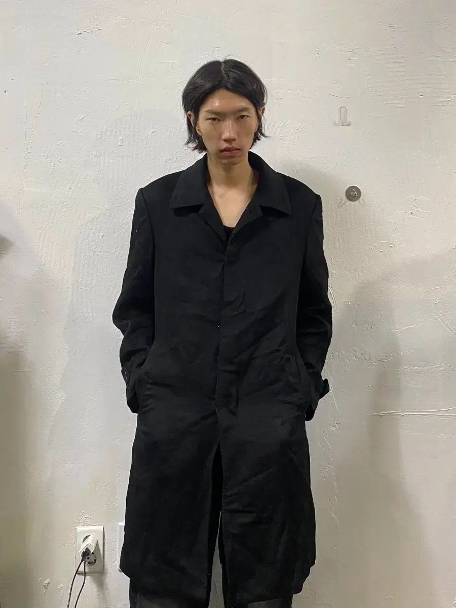 manstar カシミア 100% ブラック ロングコート L