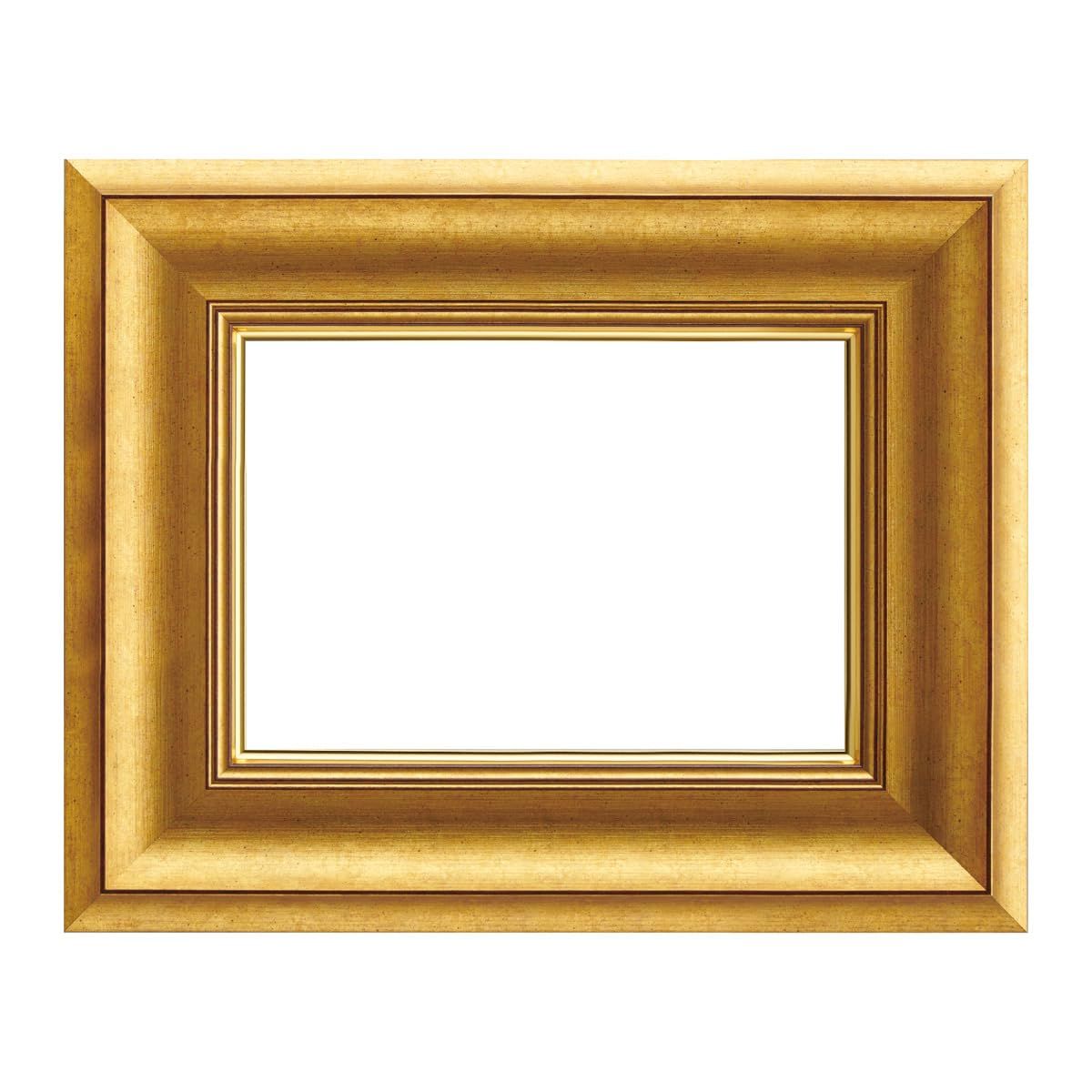 大額(Daigaku) ヴィンテージ風 額縁 UVカットアクリル 軽量 ゴールド SM (227×158mm) 油絵・キャンバス・パネル用 8167