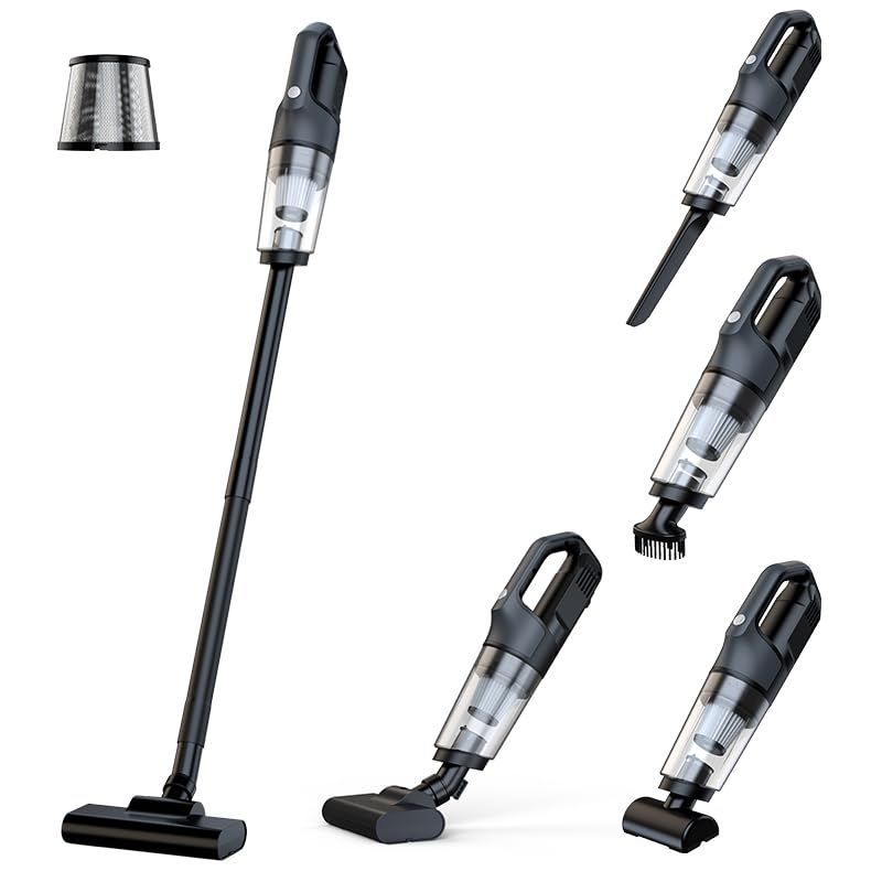 ☆新品☆掃除機 コードレス Fochai【23000pa 強力吸引】5WAY 一人暮らし初のスティック電気掃除機 ハンディー クリーナー スティック 一クリーナー 5種類ノズル 軽量 Type-C充電式 HEPAフィルター多重濾過 布団用ブラ 9cb4b5be