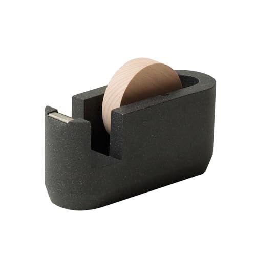 ideaco (イデアコ) テープカッター台 幅17?奥行6?高さ11cm tape cutter stone sand black (テープカッター ストーンサンドブラック)wb b30885f4