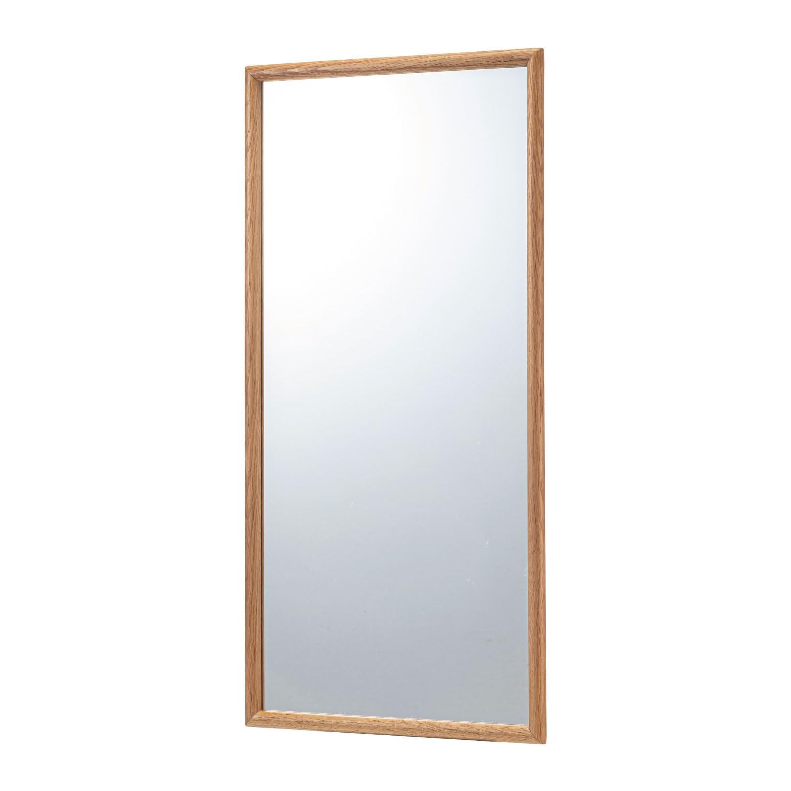 東谷 ROOM ESSENCE ウォールミラー 壁掛け鏡 80×40cm 天然木 木製 ナチュラル シンプル モダン 北欧 玄関