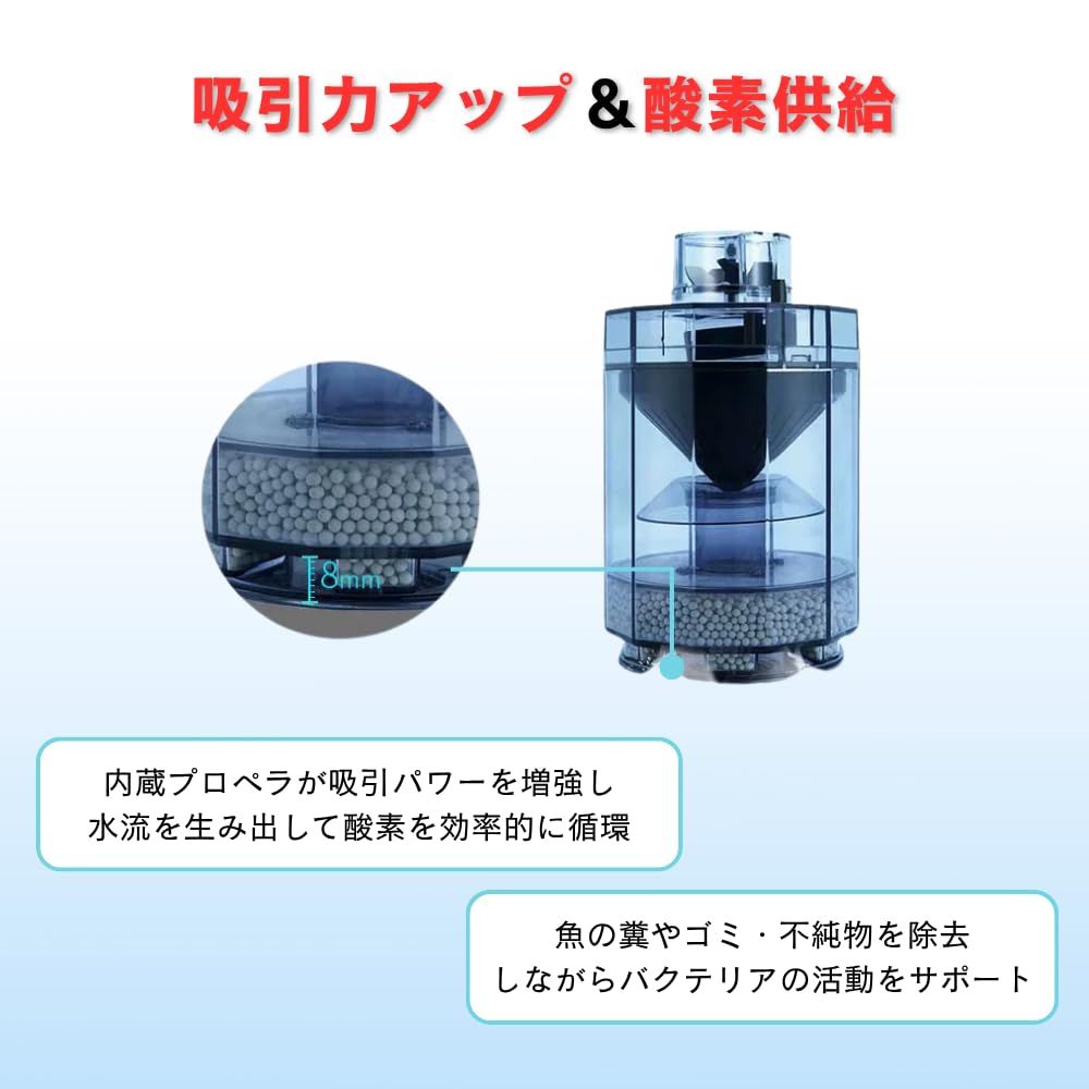 3 Spring 水槽用フィルター 濾過フィルター エアーポンプ セラミック