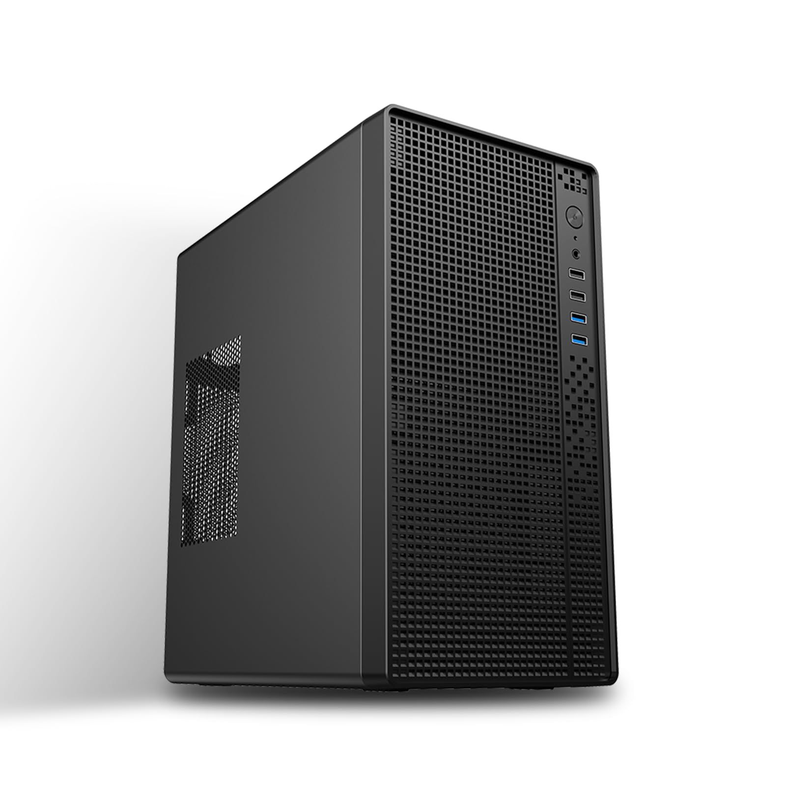 MAQUY Micro ATX PCケース ミニタワー SPCC 0.8mm鋼板 ファン非付属 小型デスクトップ MATX/ITX対応 ホームオフィス用 冷却拡張可 HDD/SSDマウント- S1