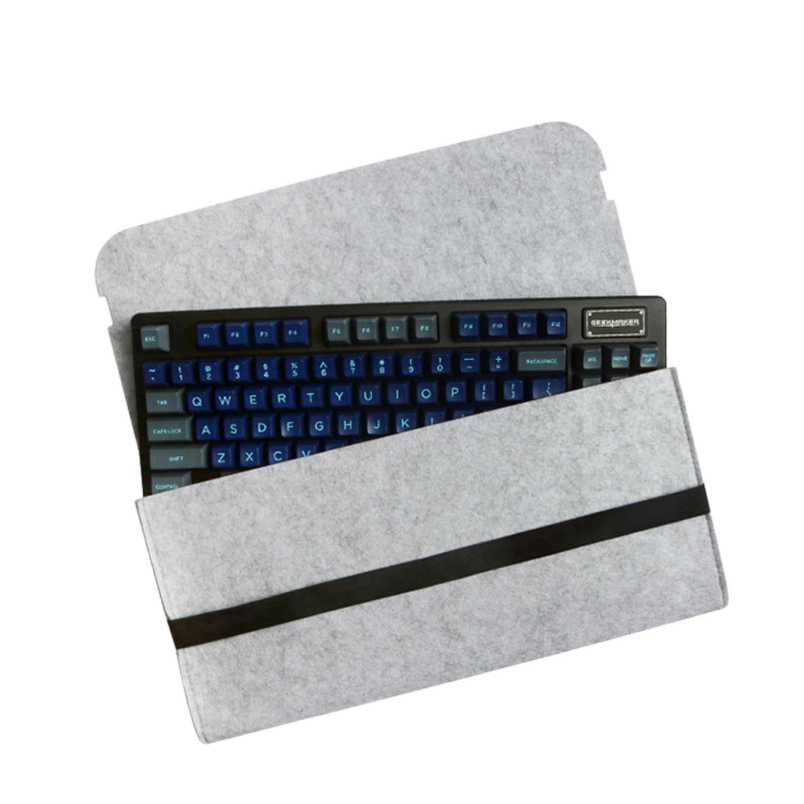 S.T.S.G キーボードケース 持ち運び キーボード 保護 簡単収納 カバー ポーチ バッグ 無線 収納ケース シンプル (45×17cm：約104キー対応)