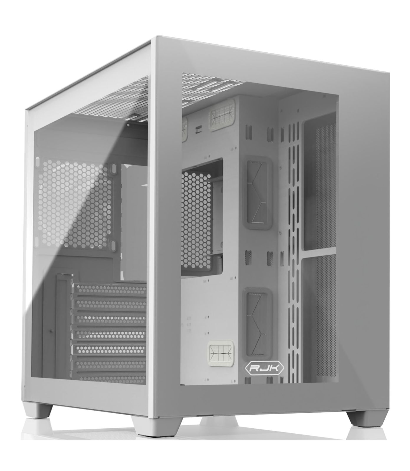 RAIJINTEK ライジンテック PCケース PAEAN C7 WHITE ATX対応 ミドルタワー型 強化ガラス デュアルチャンバー設計 (0R20B00223)