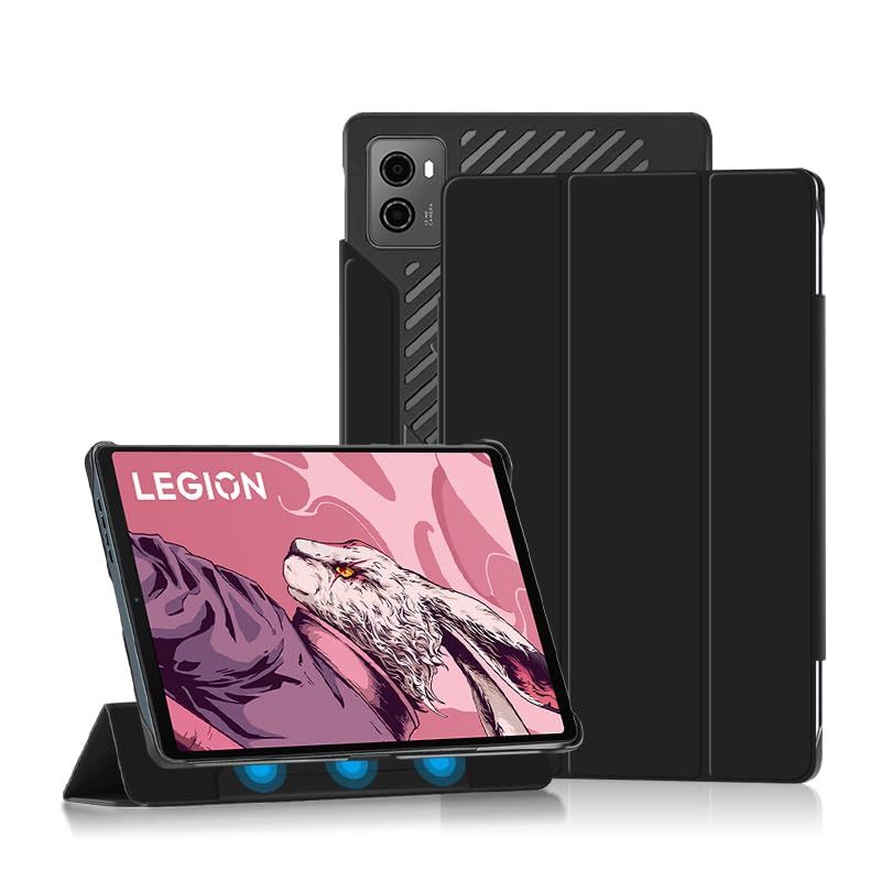 【E-COAST】NEC LAVIE Tab T9 T0995HAS (PC-T0995HAS/PC-TAB09Q01) 8.8インチ用のケース スタンド可能 保護カバー マグネット内蔵 三つ折りカバー マグネットス吸着式 磁気吸着 薄型 軽量 擦り傷防止 全