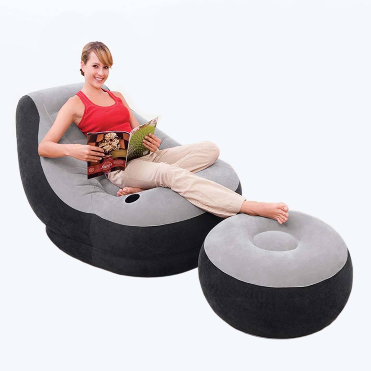 ZooooM エアー ソファ オットマン 空気 SOFA 一人掛け 1P 家具