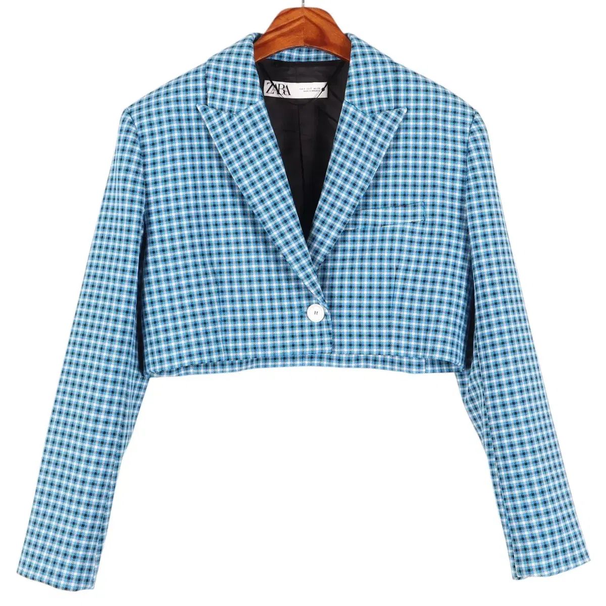 ZARA ザラ CHECK クロップド ジャケット ウィメンズ S