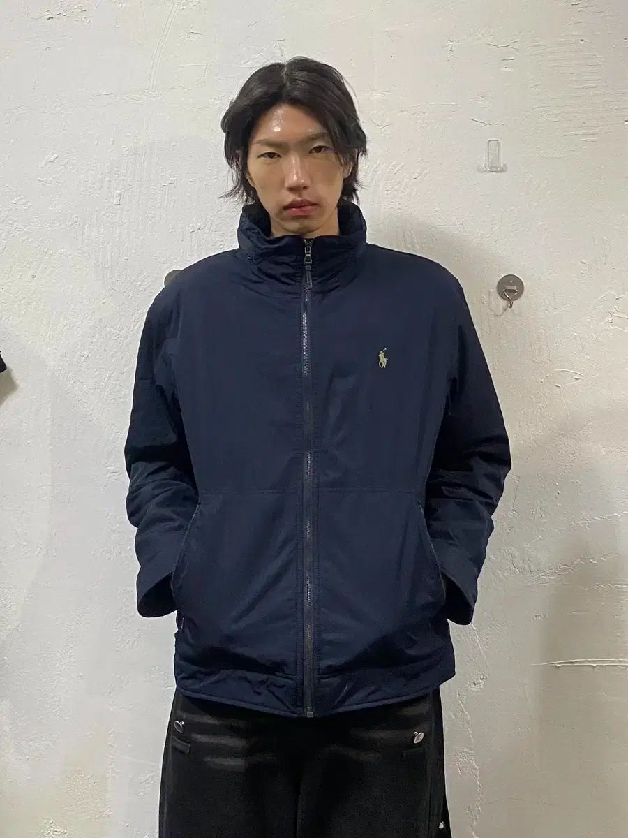 ポロ ネイビー WHO スイングトップ ジャケット XL