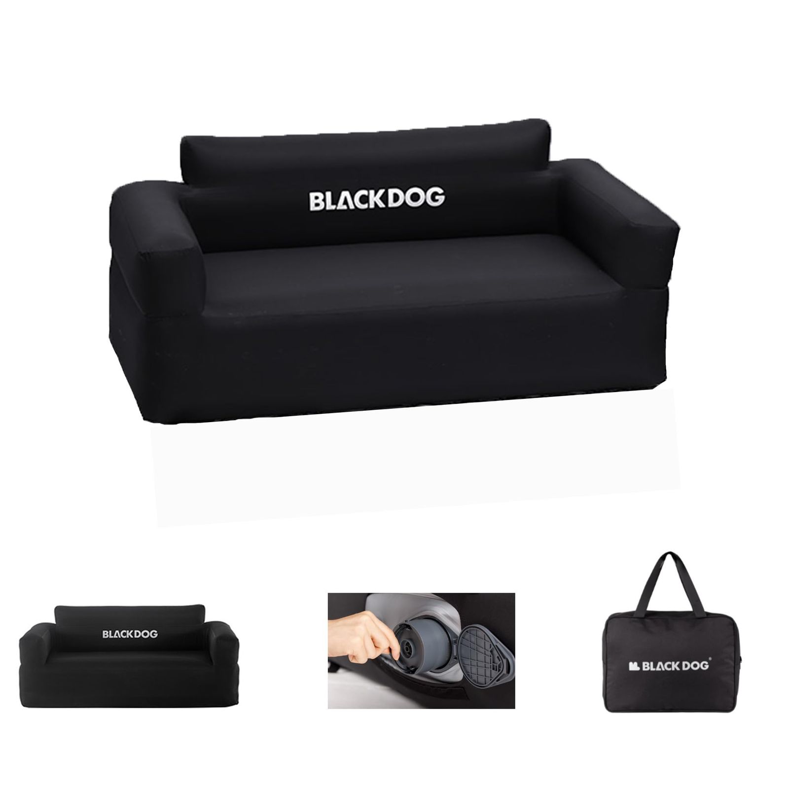 Blackdog エアーソファー コンパクト ポンプ内蔵 5.8kg超軽量 40cm厚さ 