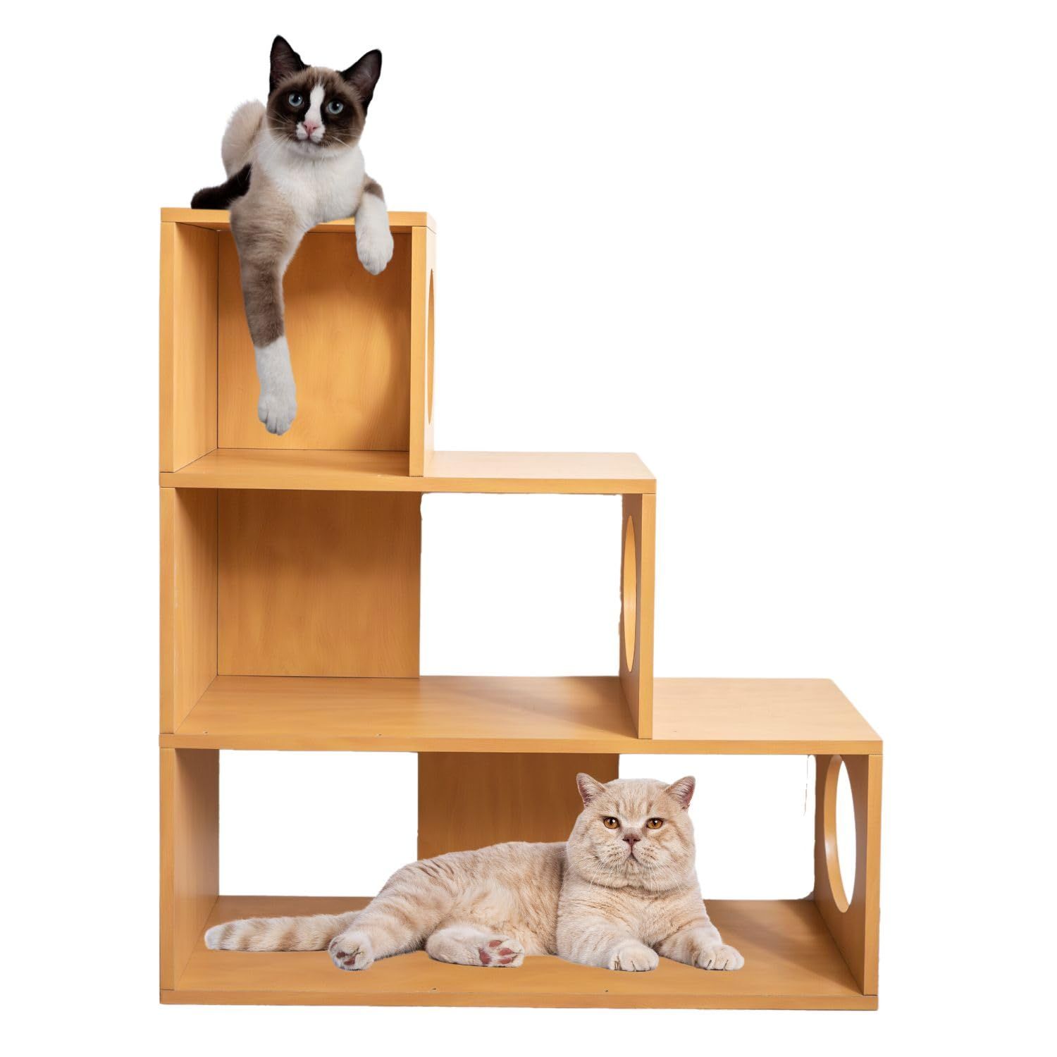 キャットタワー シェルフ 3段 猫 家具 撥水加工あり 棚 軽量 耐久性 組み立て簡単 工具不要 選べる3サイズ