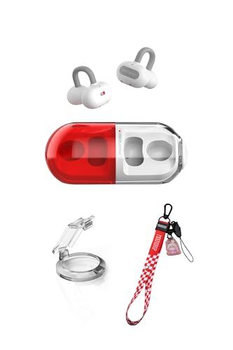 水月雨 Moondrop Pill セット オープンイヤー型ワイヤレスイヤホン イヤーカフ イヤホン オープンイヤー ワイヤレス Bluetooth 6.0 開放型 耳挟み式 【IPX4防水 / 最大28時間再生 / AIノイズキャンセリング c9a990b0