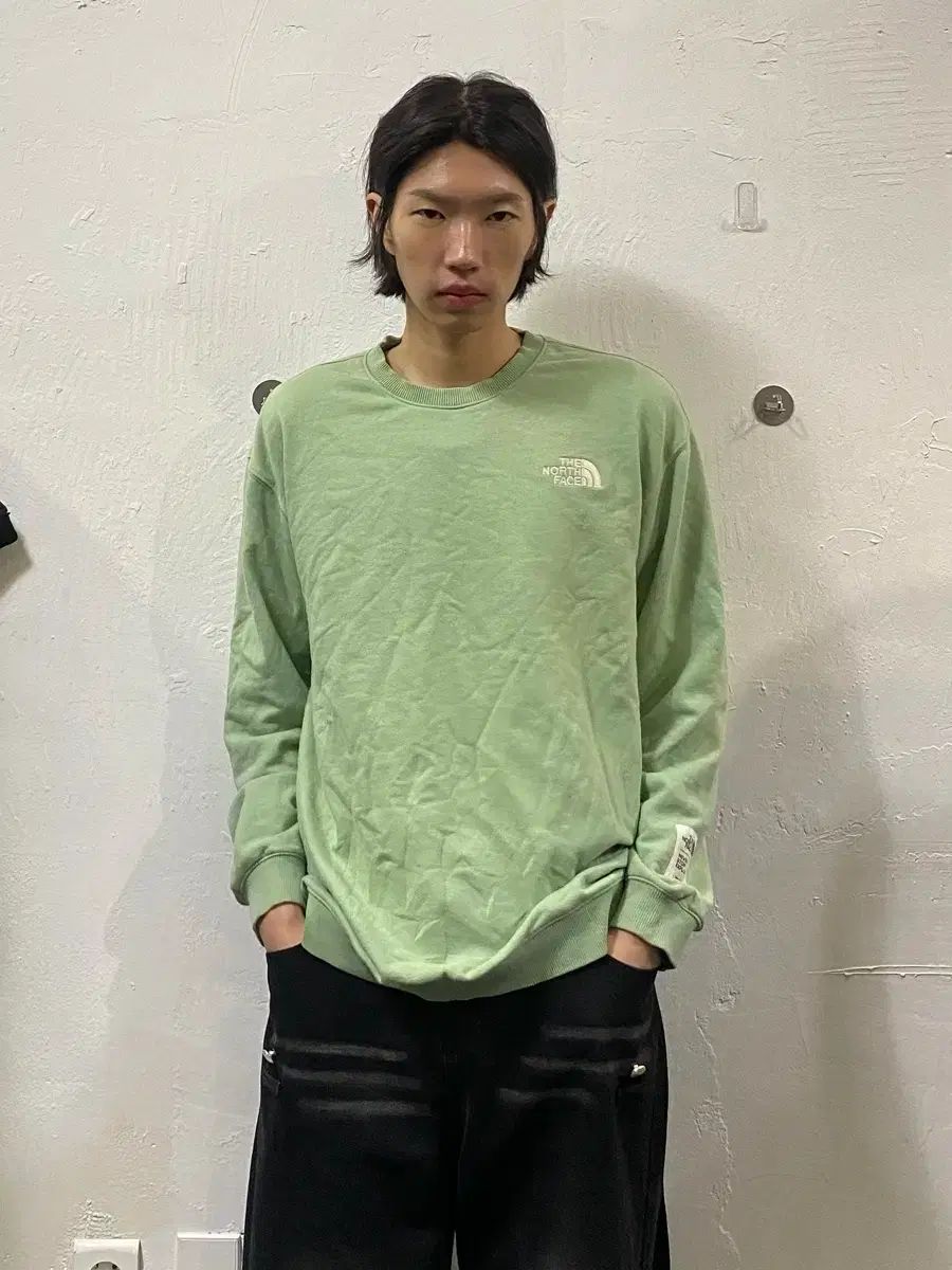 THE NORTH FACE ザノースフェイス アップルミュージックミント ロングスリーブ スウェット XL