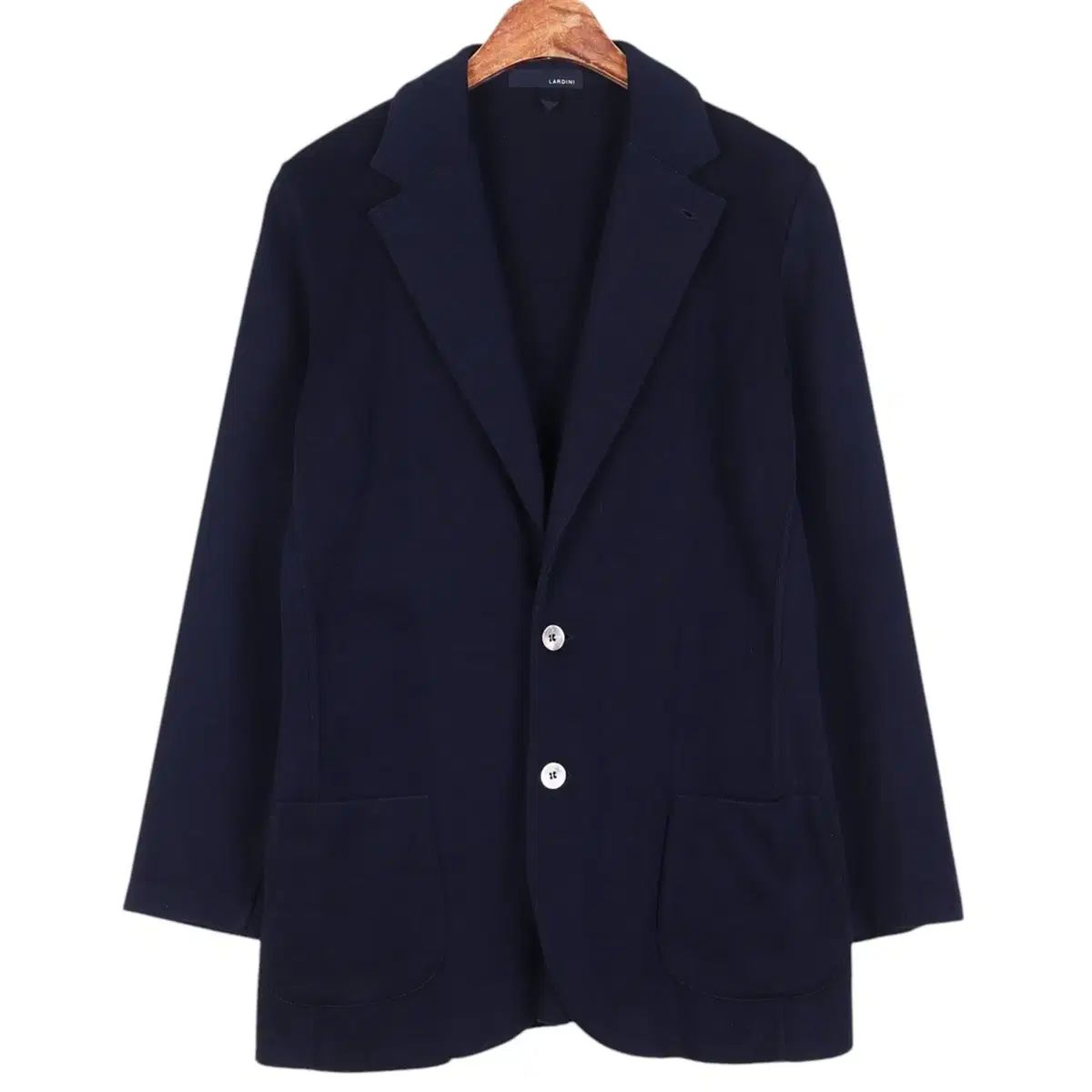 ラルディーニ LARDINI ネイビー コットン ニット ジャケット M